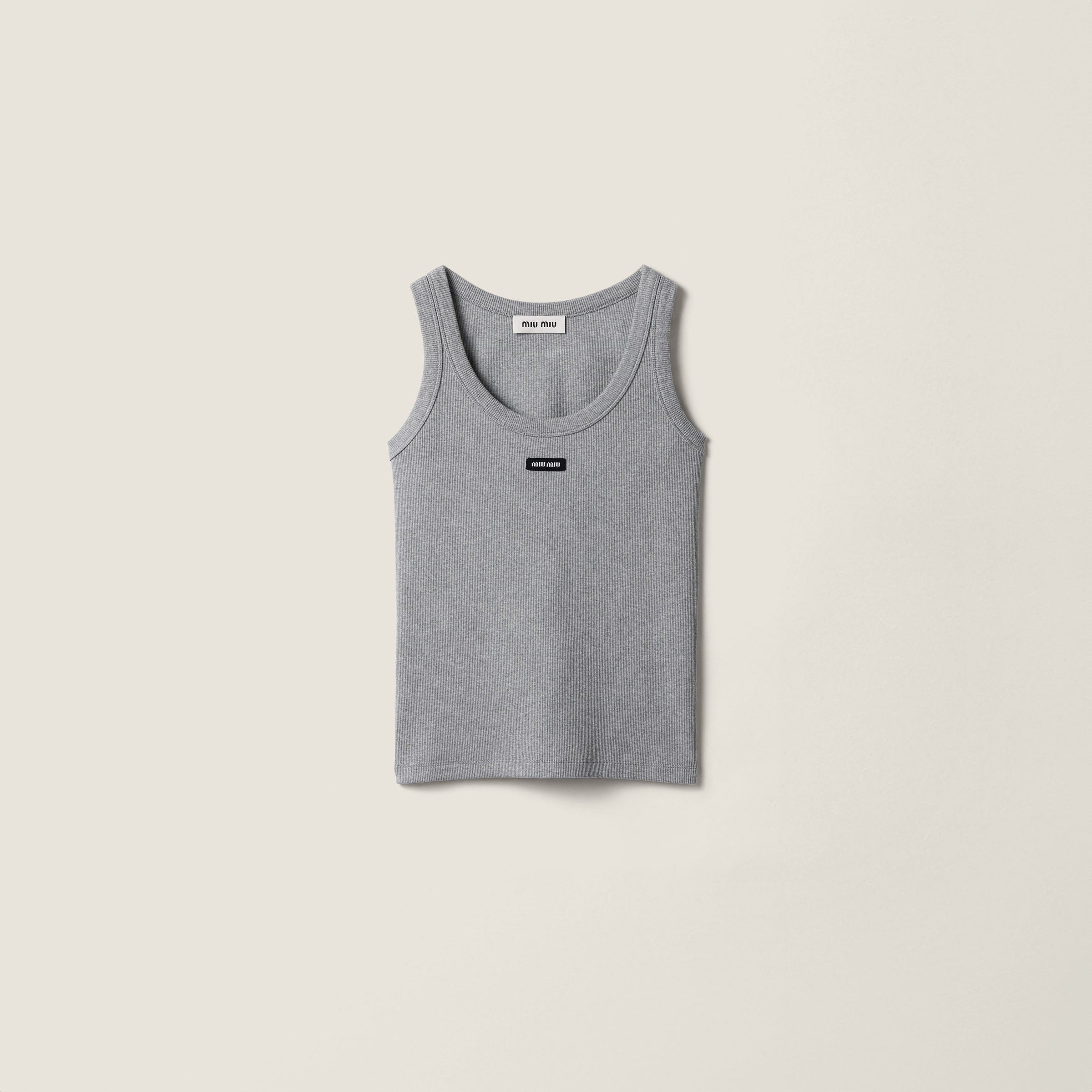 Ribbed jersey tank top