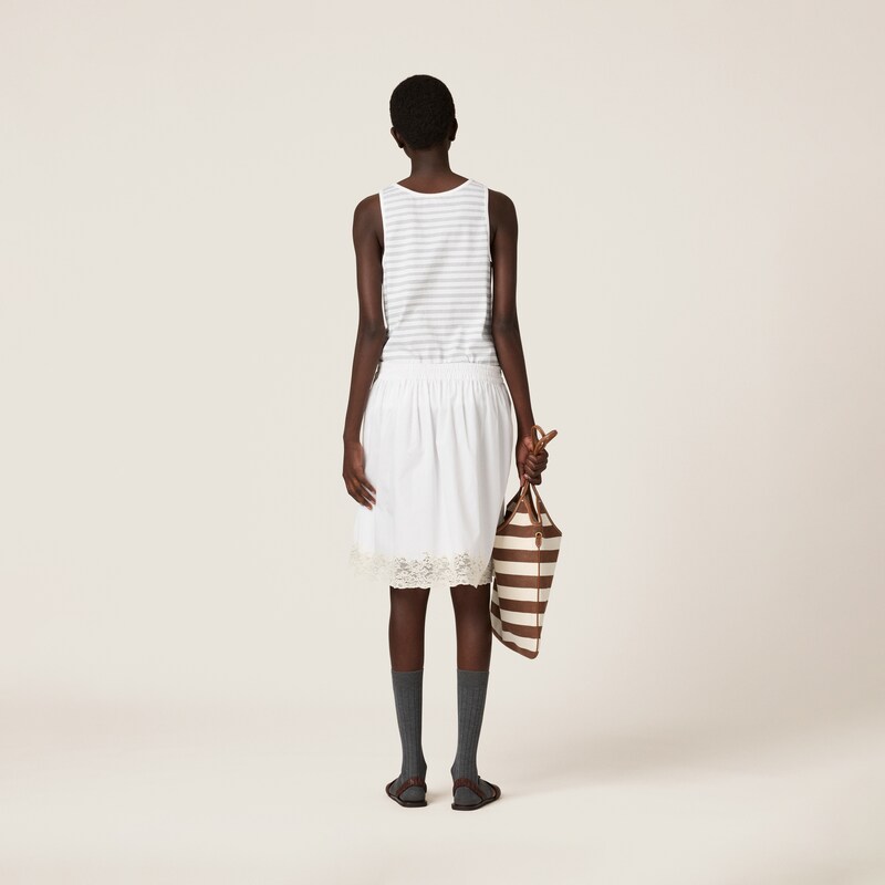 Débardeur en coton brodé