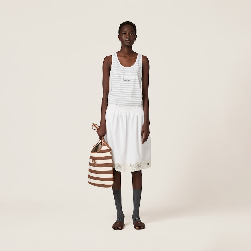 Débardeur en coton brodé