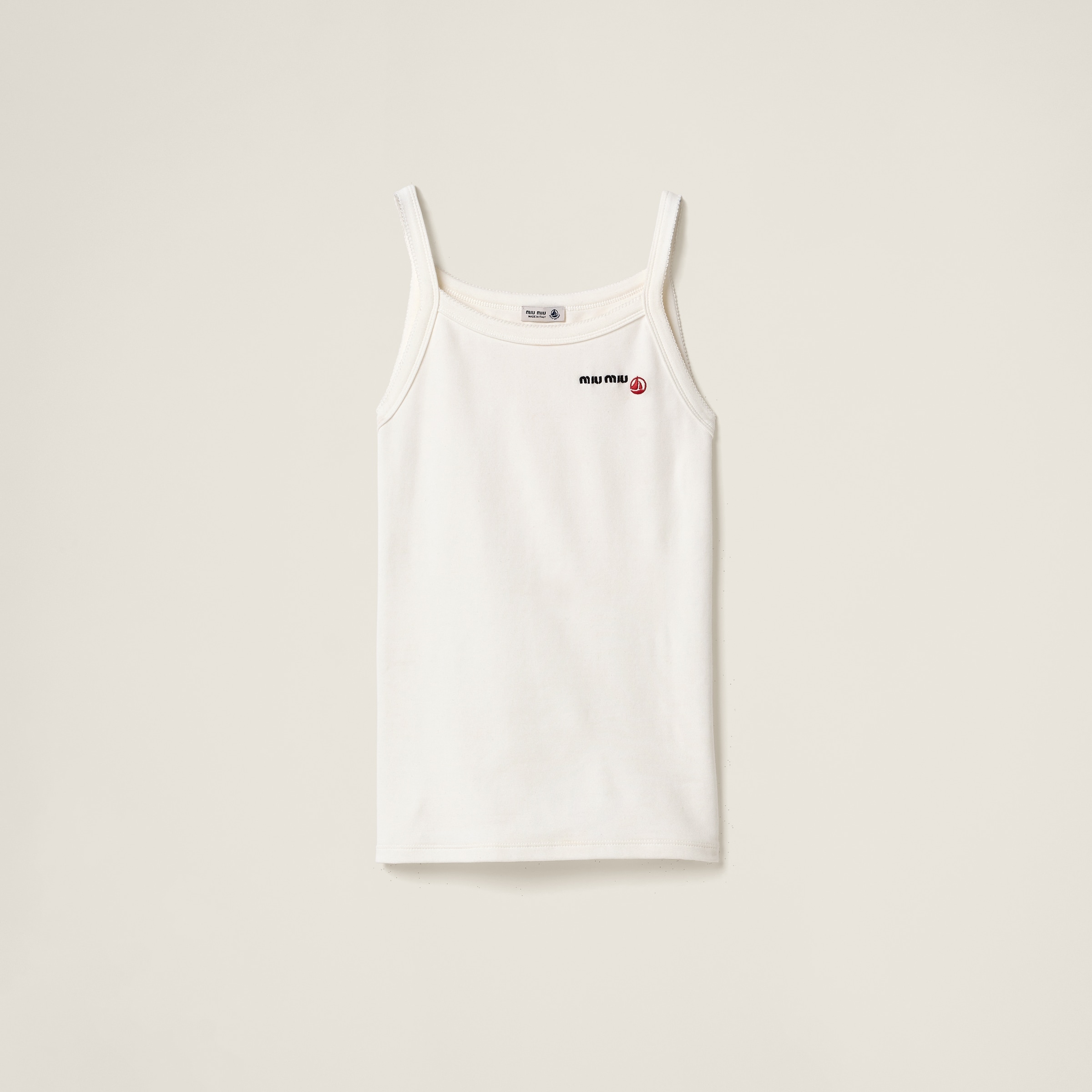 White Petit Bateau X Miu Miu Stretch Jersey Slim T-shirt White Petit Bateau X Miu Miu Stretch Jersey Slim T-shirt