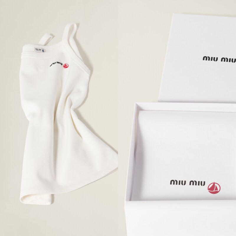 Petit Bateau X Miu Miu stretch jersey top