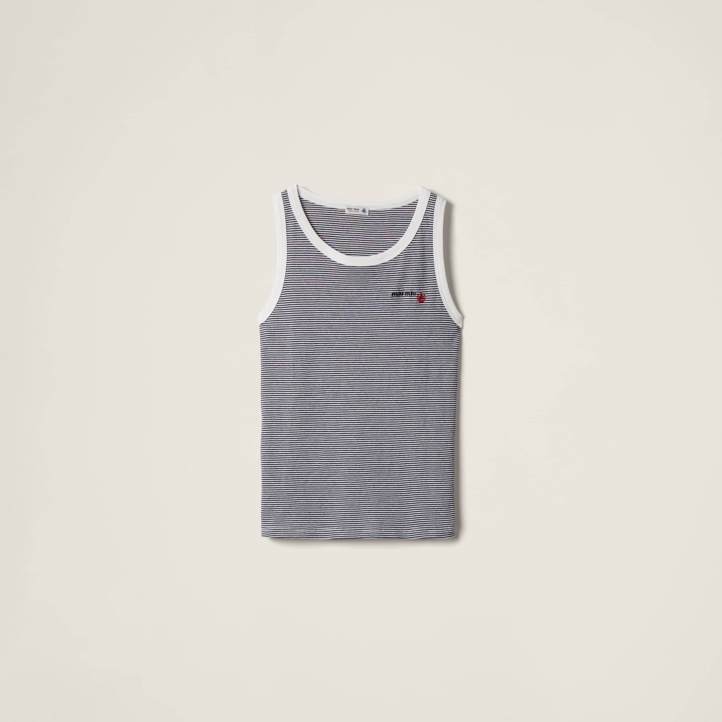 Miu Miu X Petit Bateau Ribbed Top