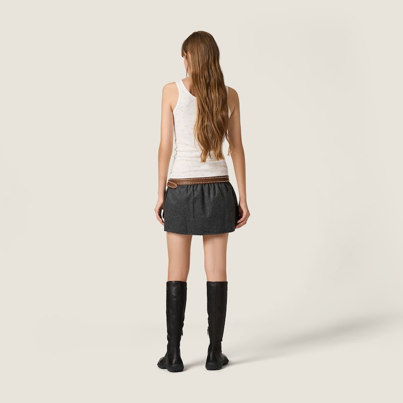 Ribbed jersey tank top