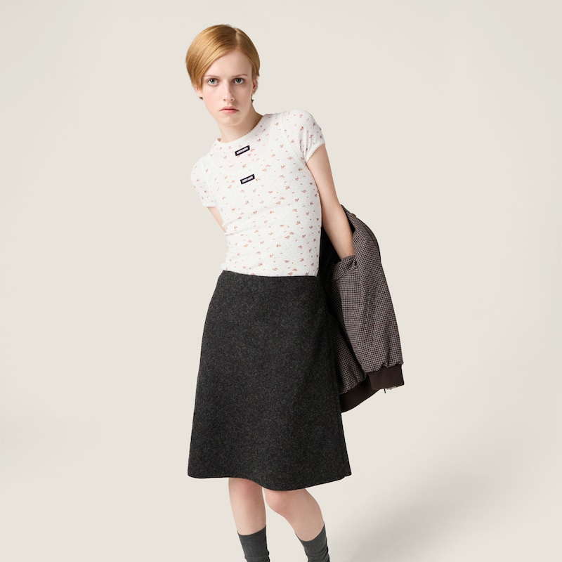 Ribbed jersey tank top