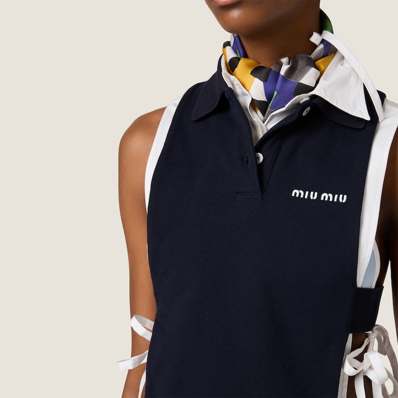 Piqué polo vest