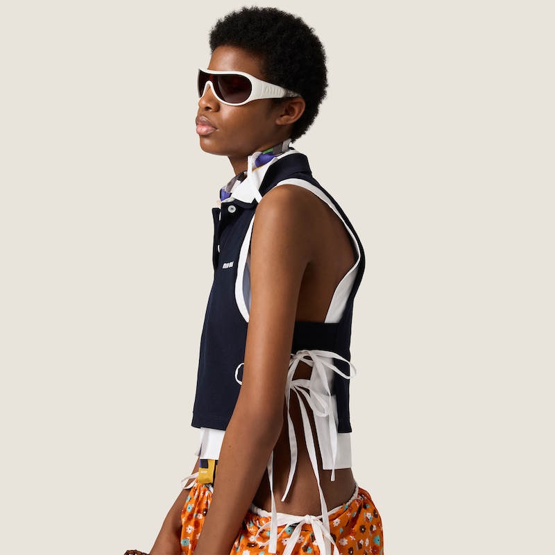 Piqué polo vest