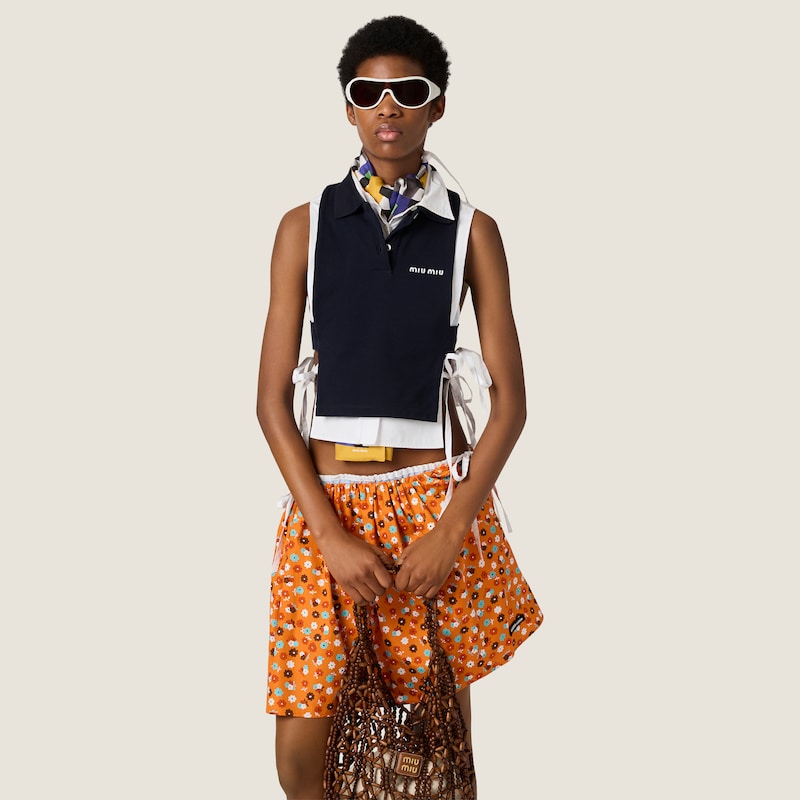 Piqué polo vest