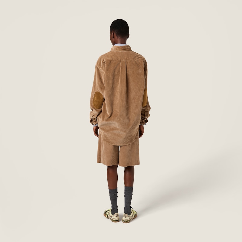 Corduroy and suede shirt