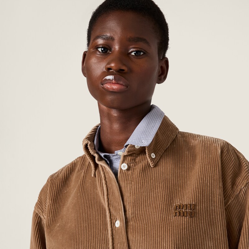 Corduroy and suede shirt