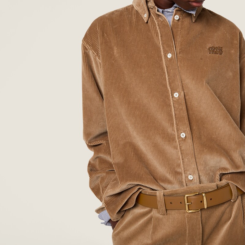 Corduroy and suede shirt