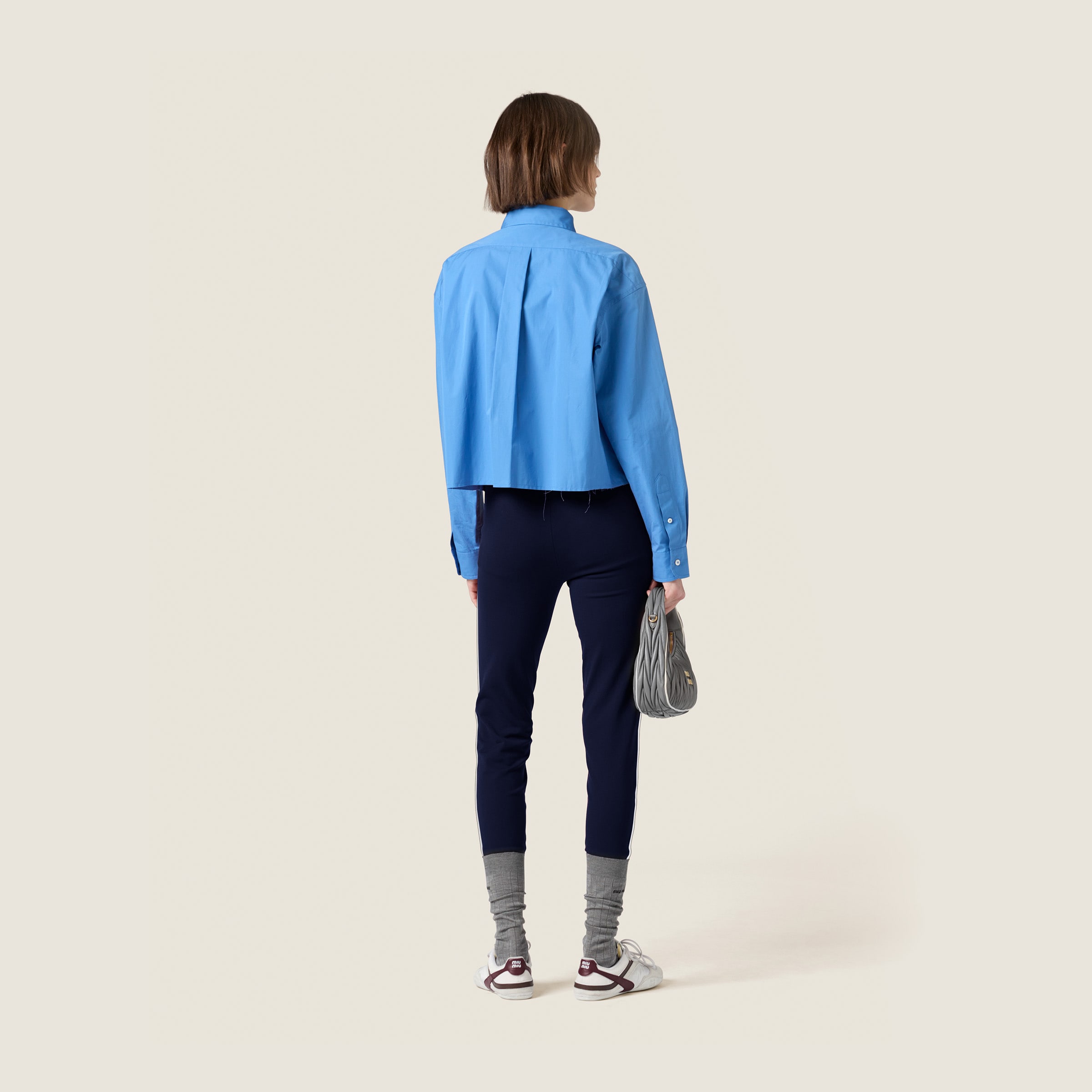 Periwinkle Blue Poplin Shirt | Miu Miu