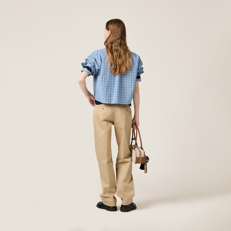 Checked poplin shirt