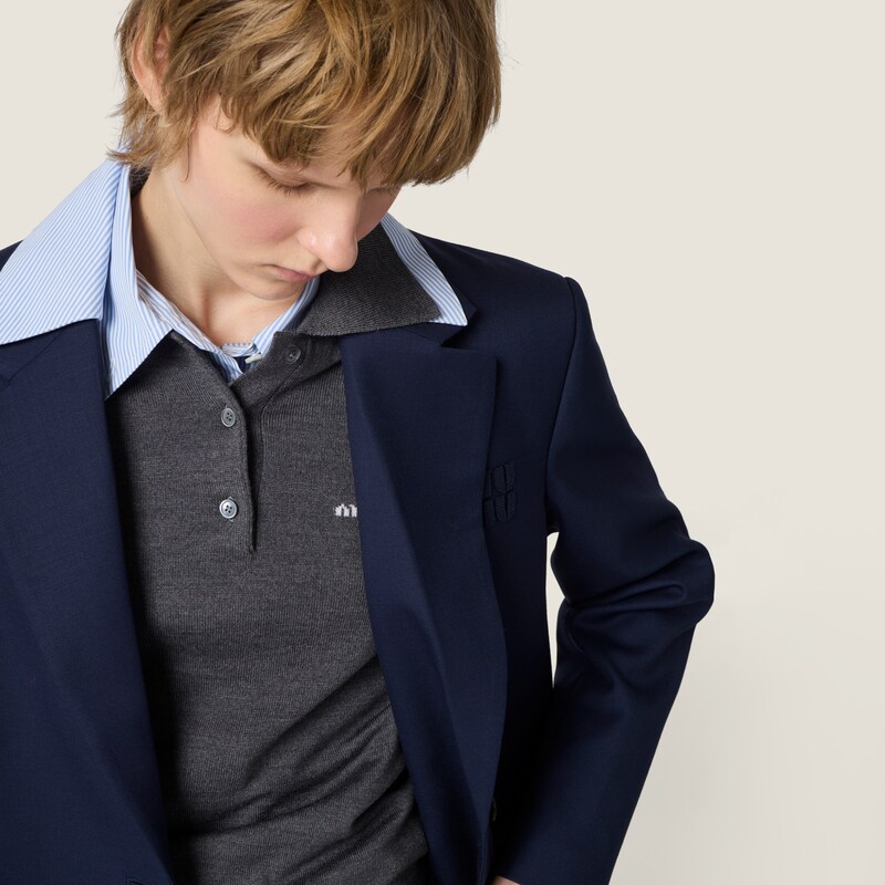 Micro pinstripe poplin shirt