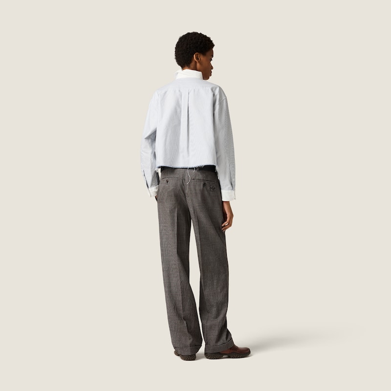Micro pinstripe cotton shirt