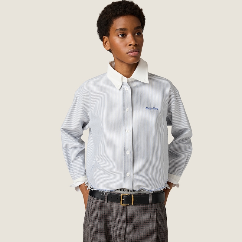 Micro pinstripe cotton shirt