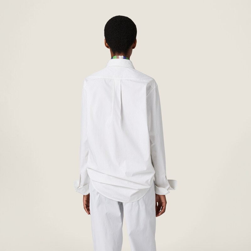 Pinstriped poplin shirt