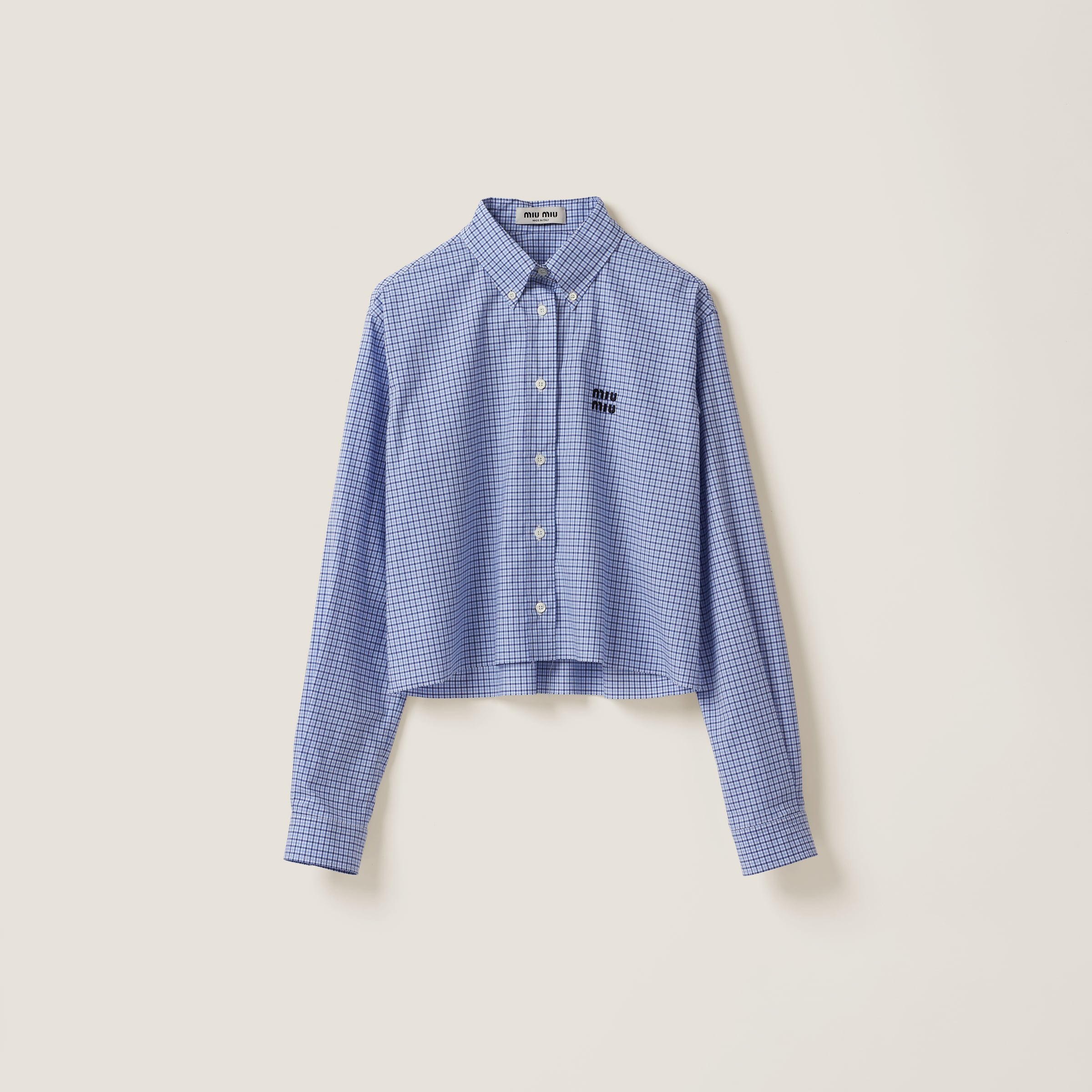 Checked poplin shirt