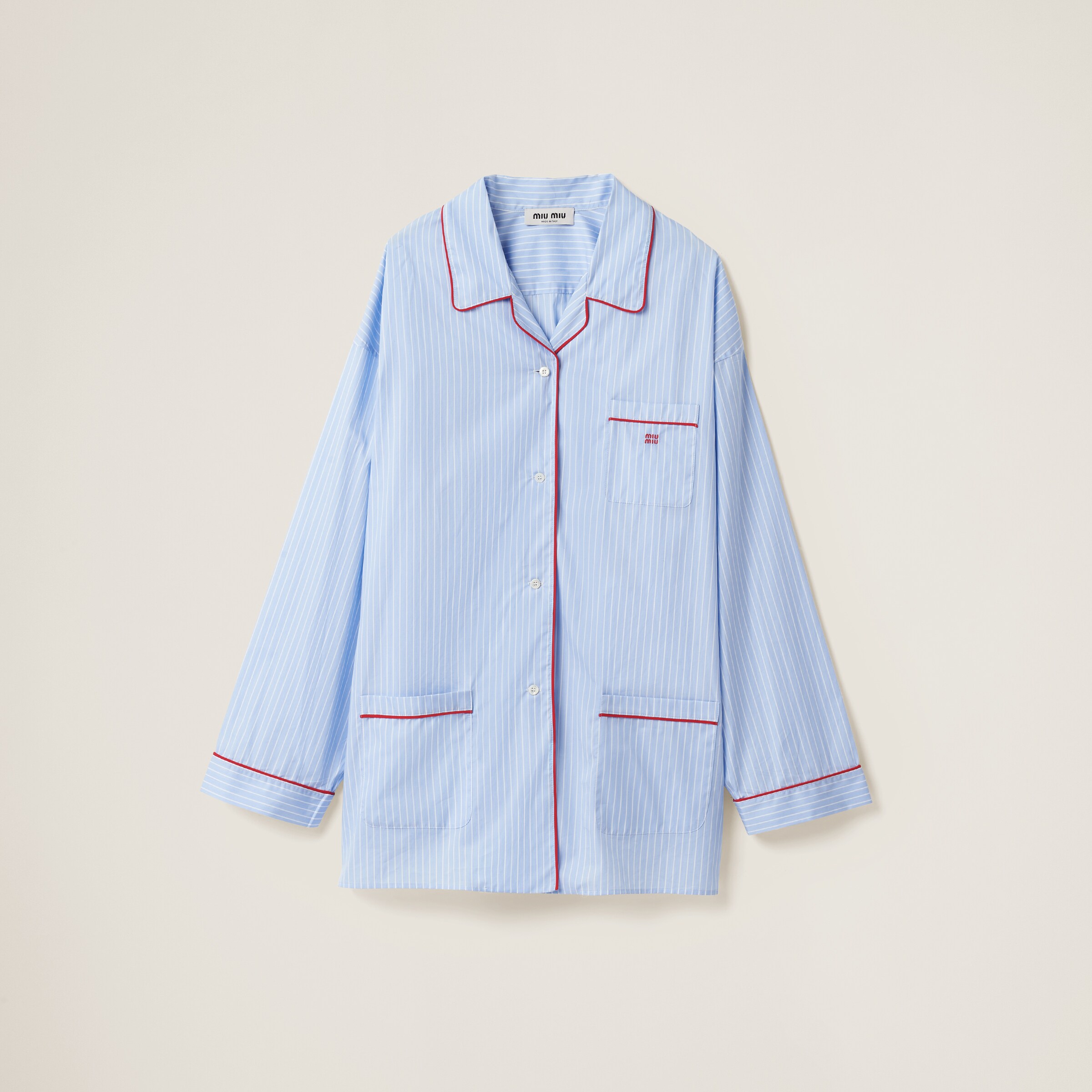 Chemise Homme Kiton Napoli En Coton Rayé Violet, Blanc, Beige - Fait Main En Italie - Taille M