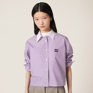 MIUMIU LONG-SLEEVE ZIP-UP TEE STYLE 270 main image 1