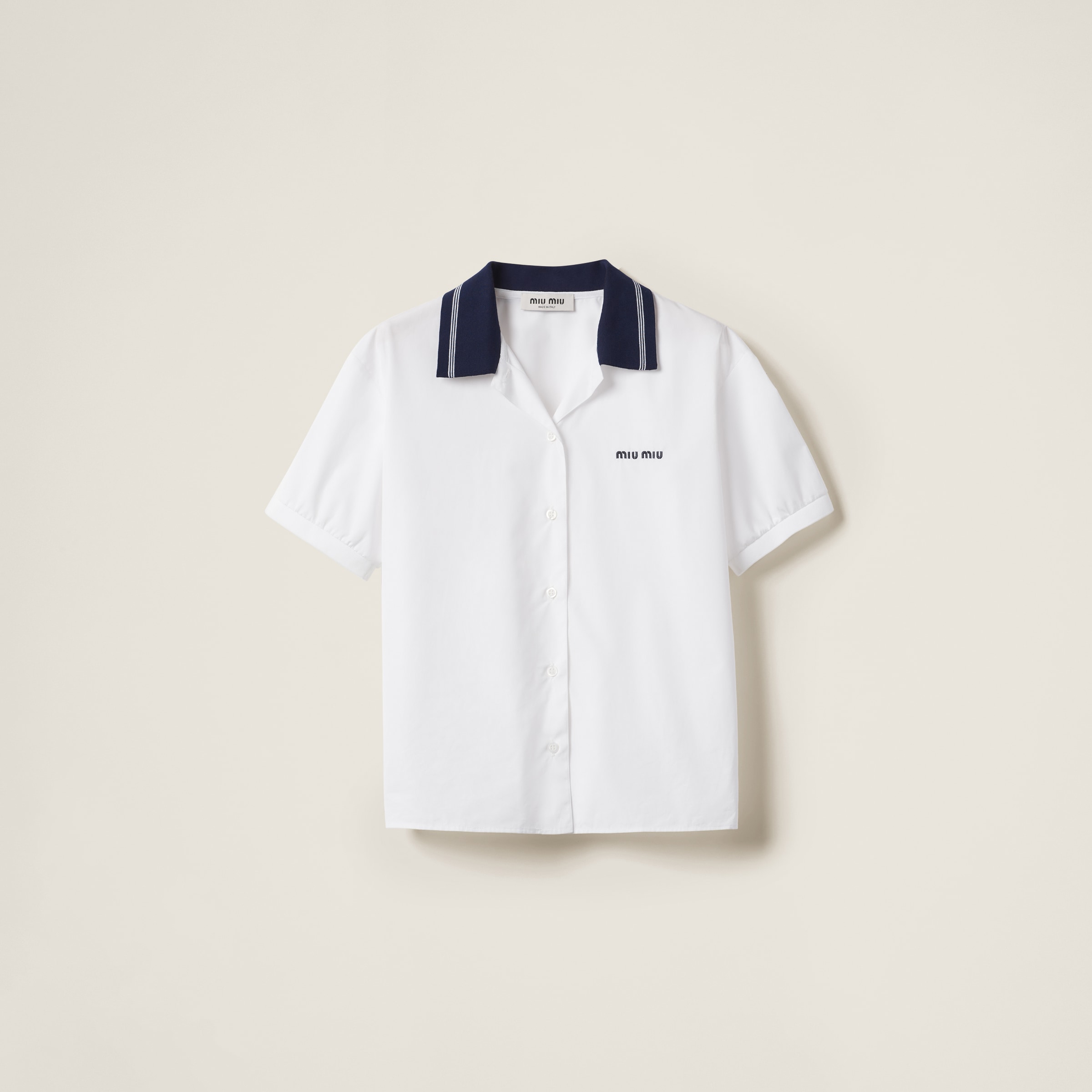 Miumiu Poplin Shirt In White