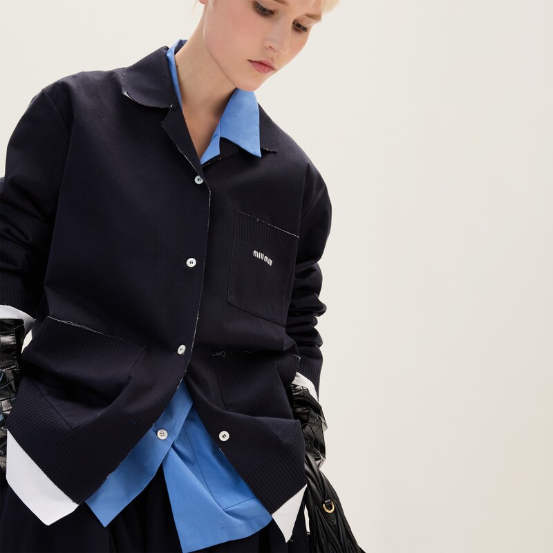 Camicia in maglia e popeline