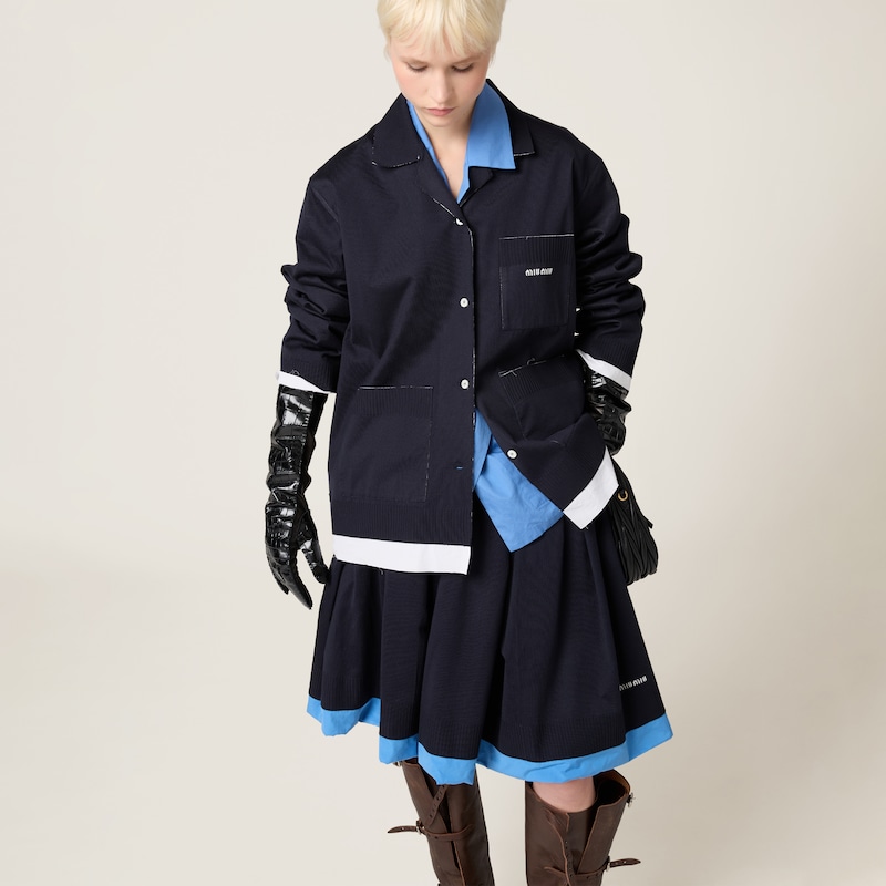 Camicia in maglia e popeline