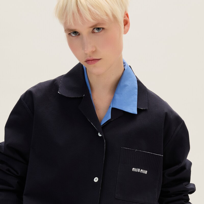 Camicia in maglia e popeline