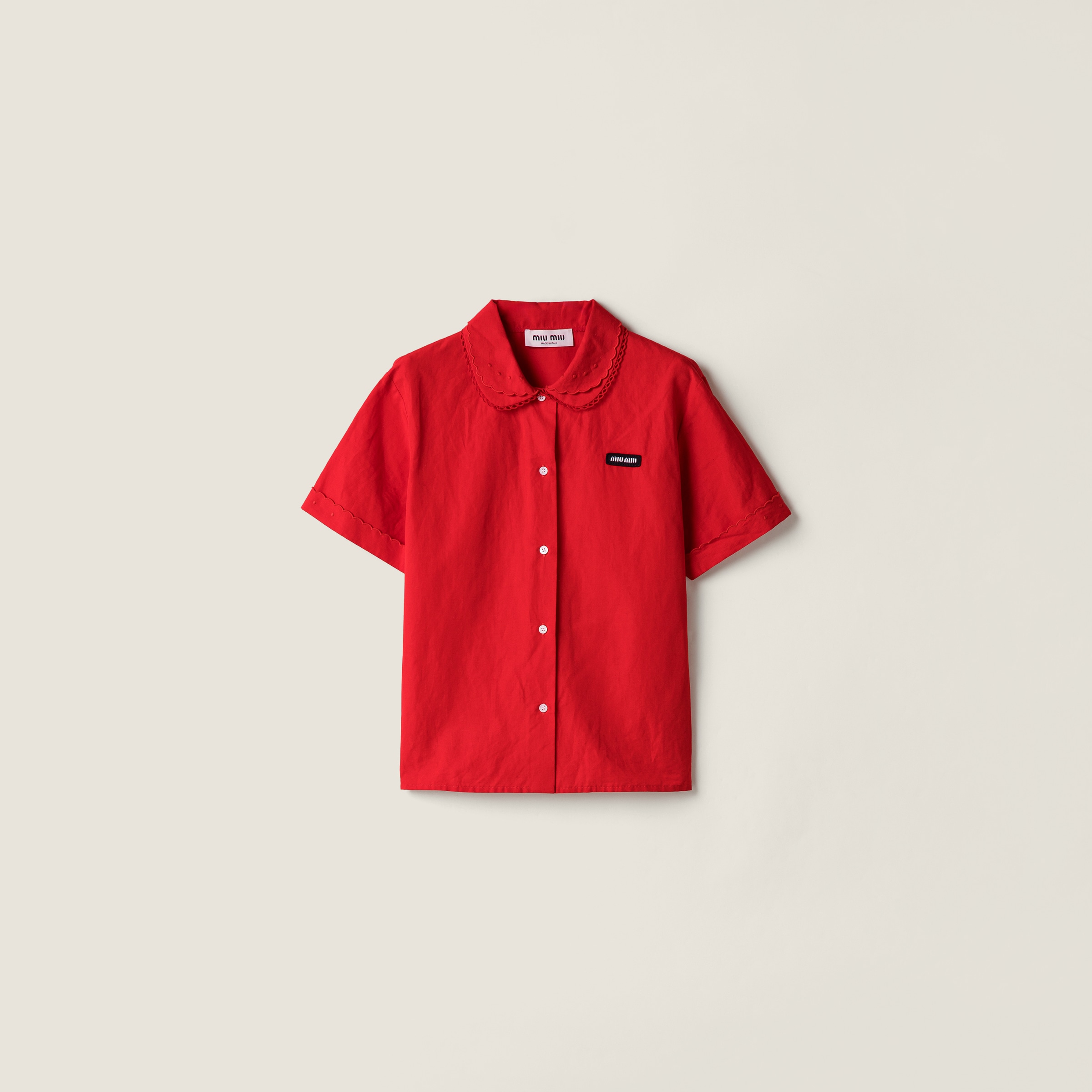 Slubbed poplin shirt