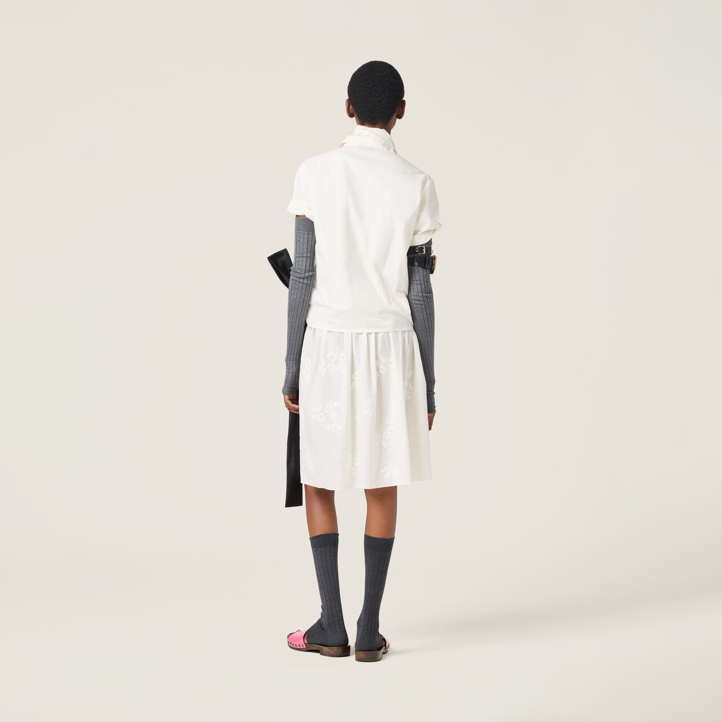 Miu Miu Embroidered Batiste Shirt