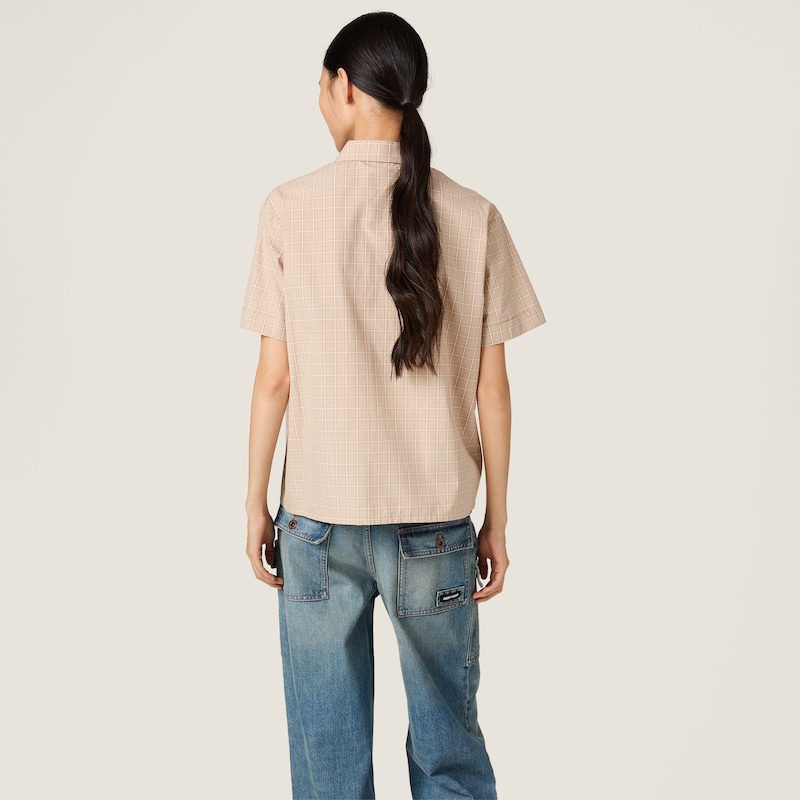 Checked poplin shirt