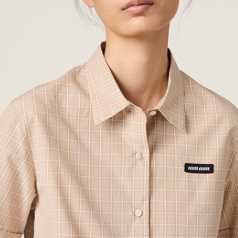 Checked poplin shirt