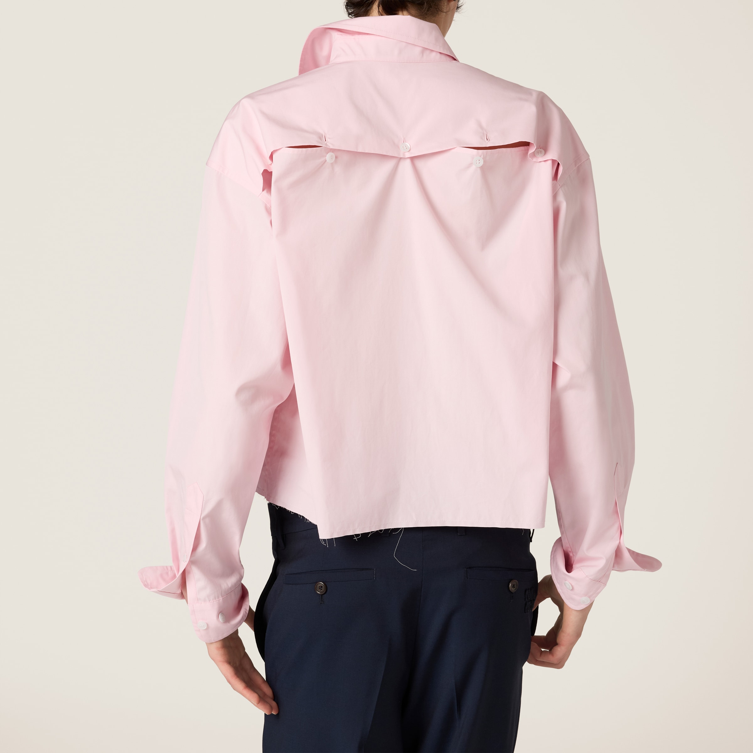 Pink Poplin Shirt | Miu Miu