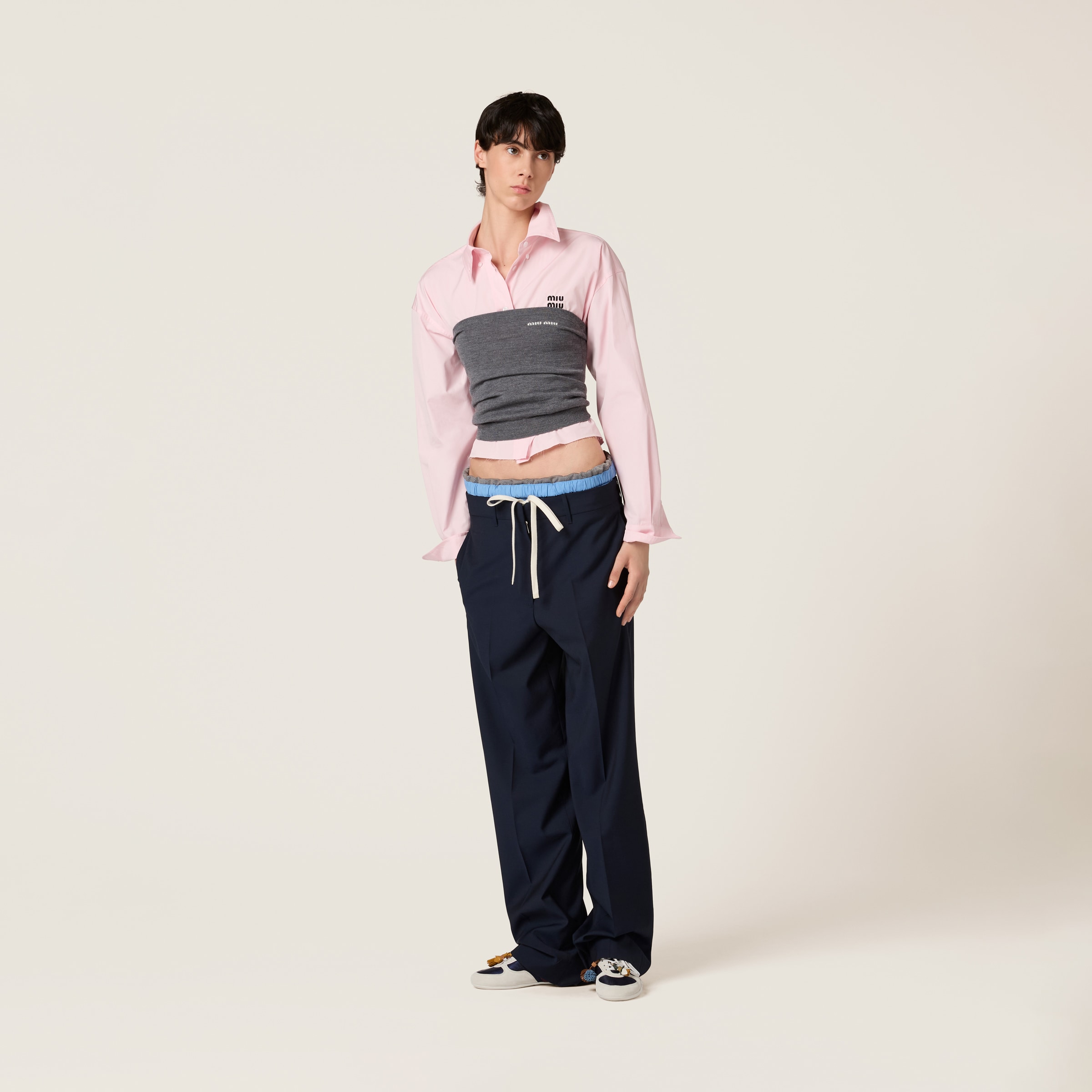 Pink Poplin Shirt | Miu Miu