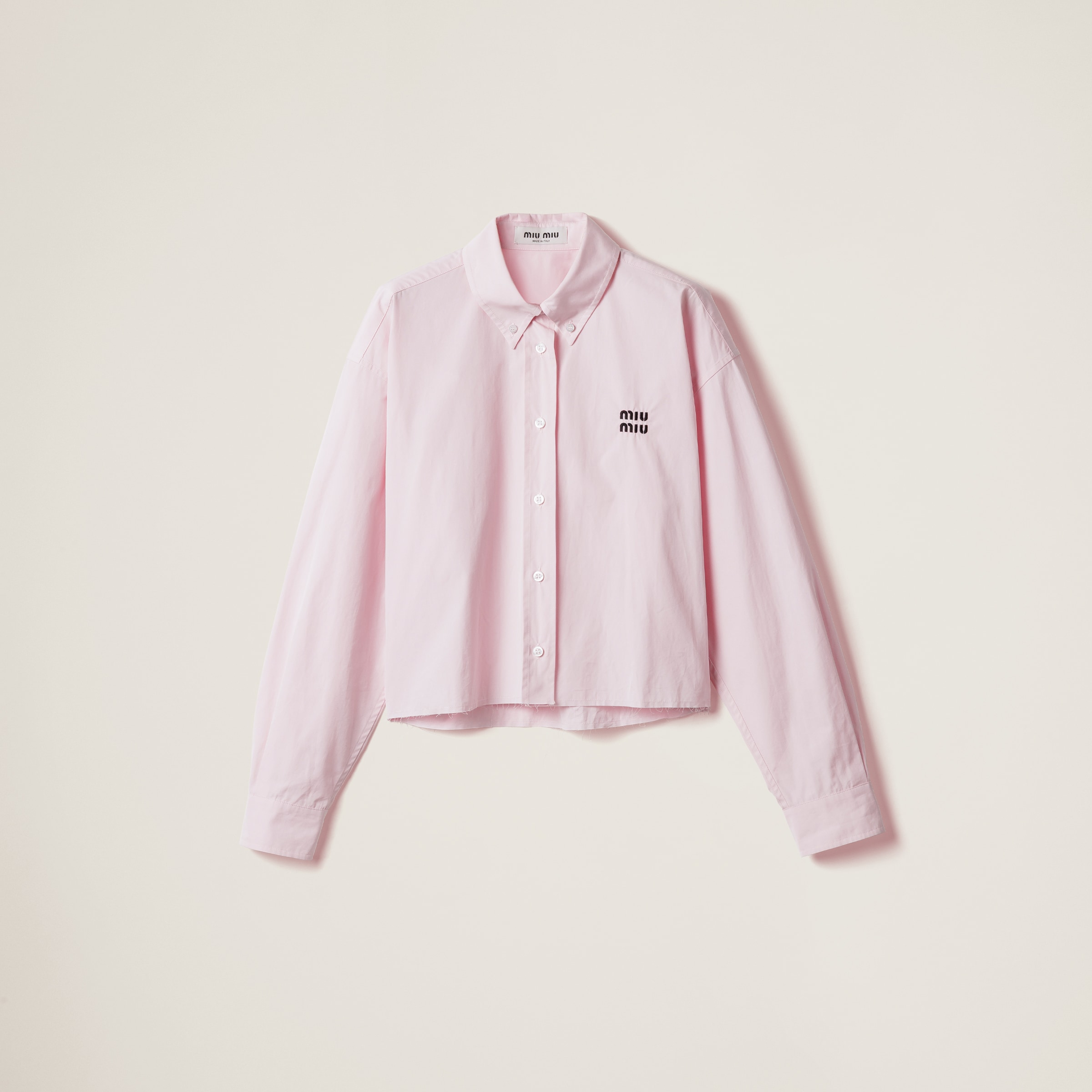Pink Poplin Shirt | Miu Miu