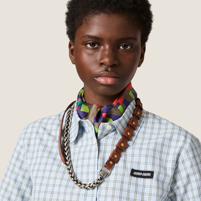 Checked poplin shirt