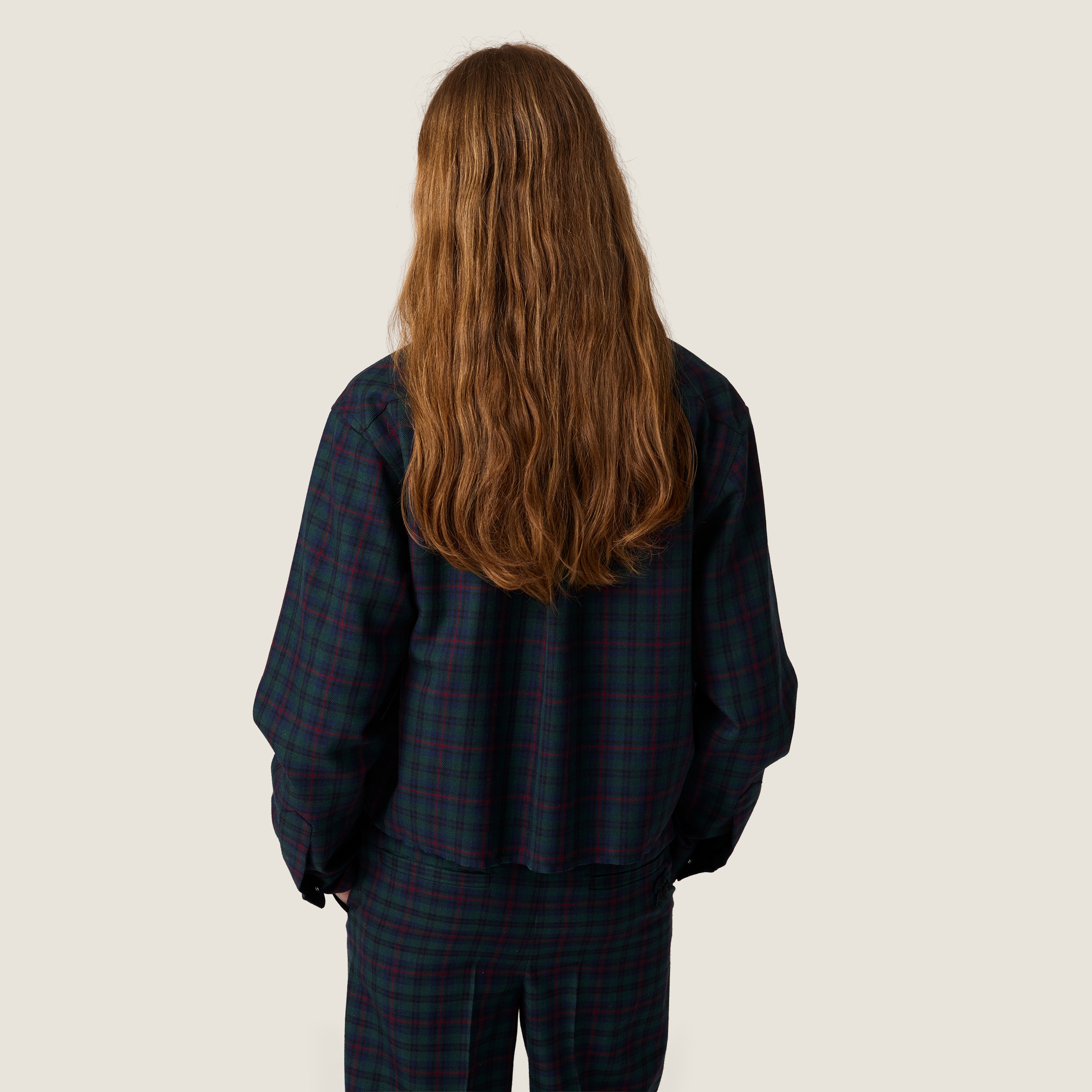 Miu Miu Plaid Shirt In Black