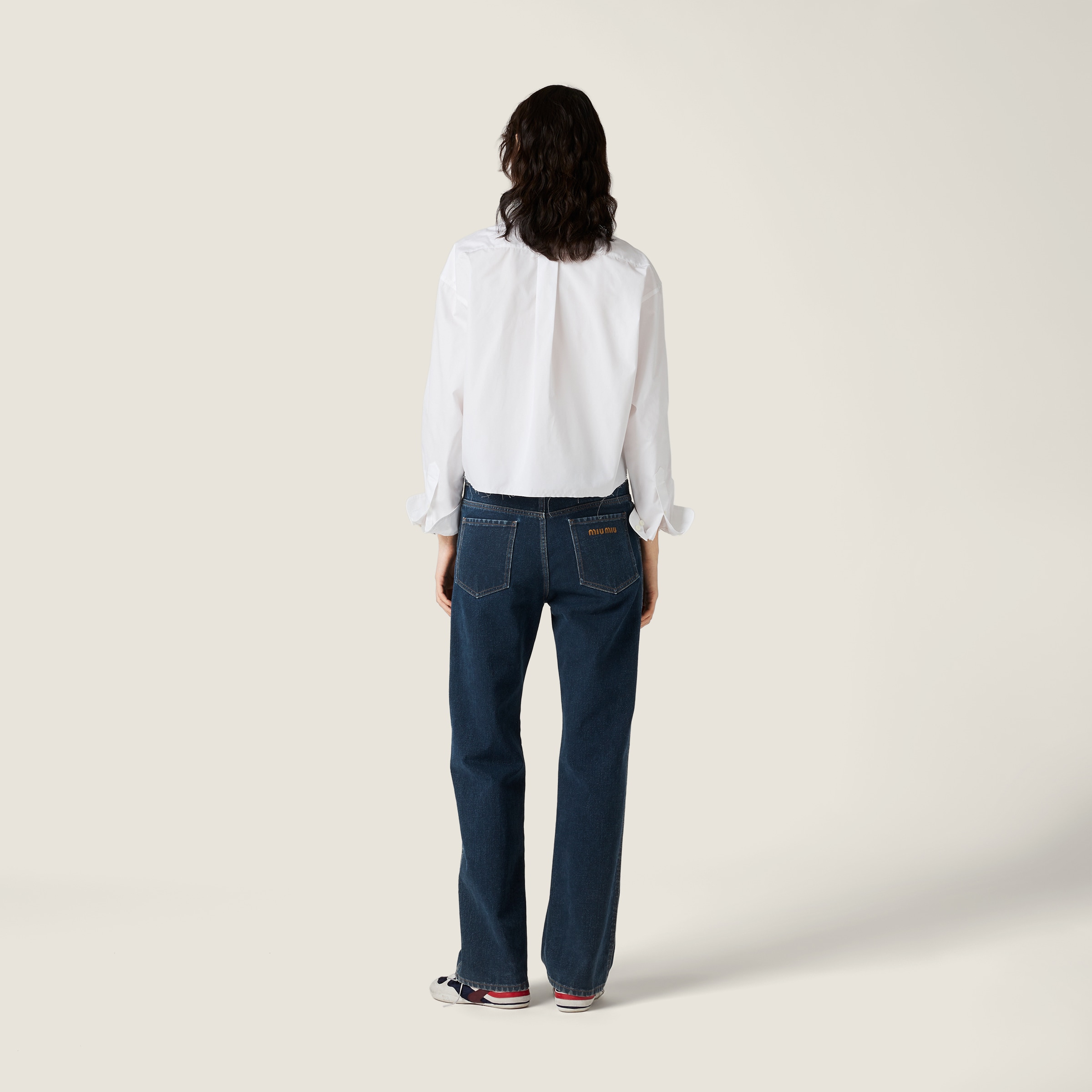 Miu Miu Poplin Shirt In White