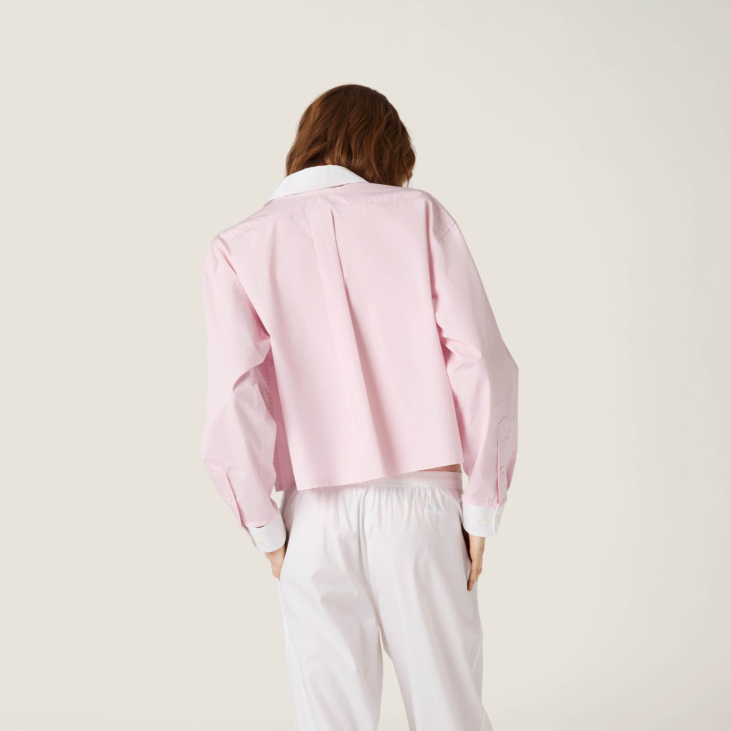 Pink Poplin Shirt | Miu Miu