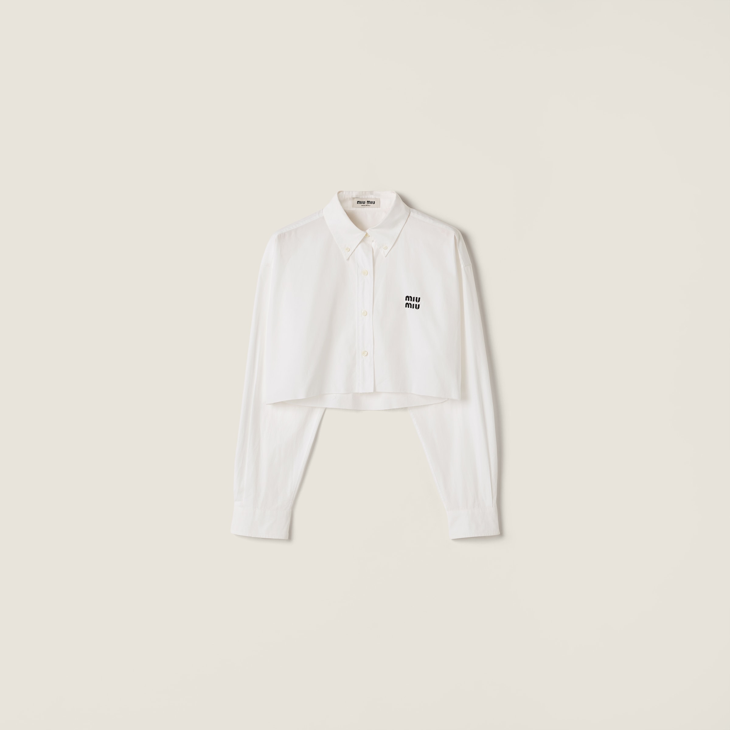 ホワイト ポプリン シャツ | Miu Miu