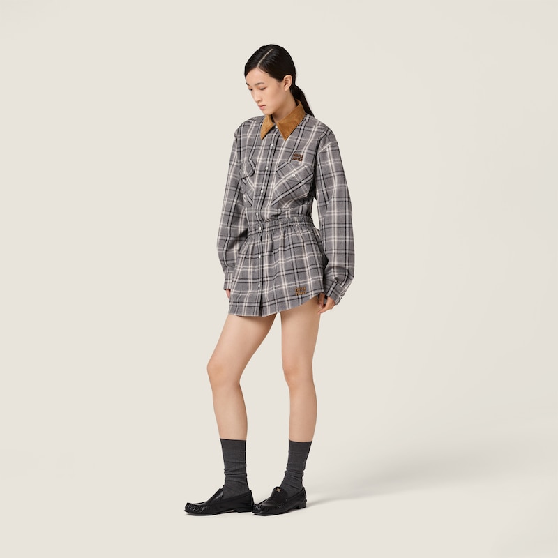 Checked flannel shirt