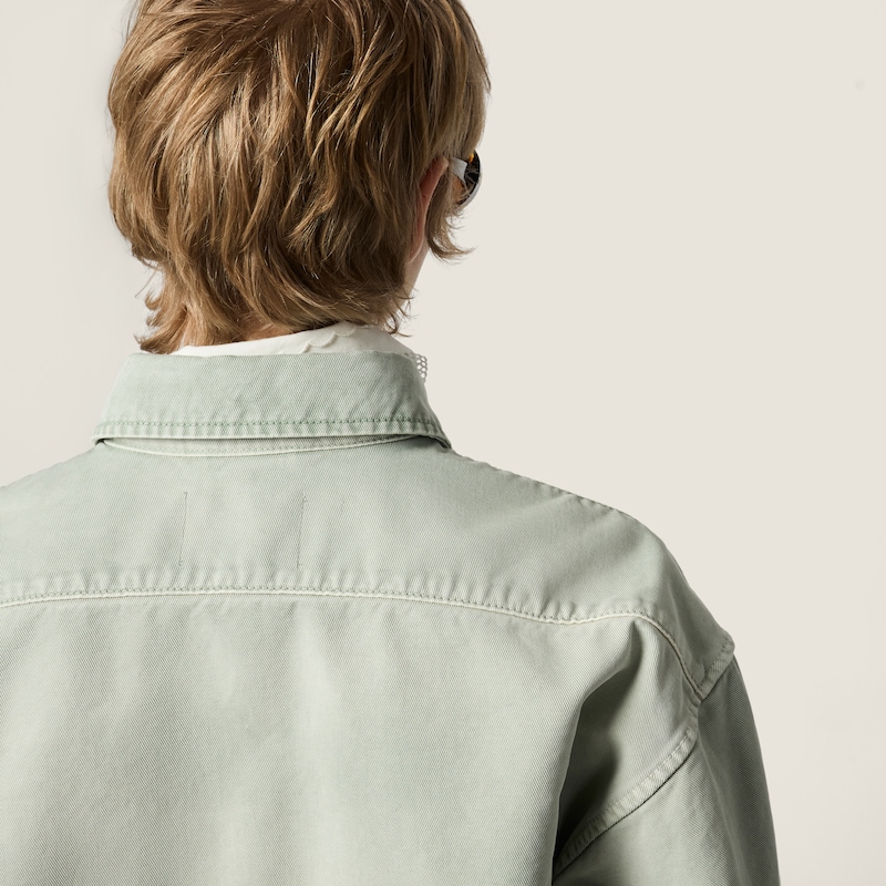Washed gabardine shirt