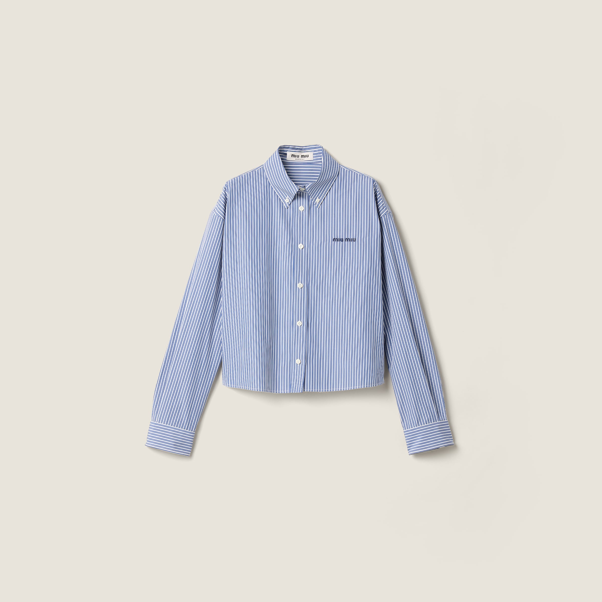 Micro pinstripe poplin shirt from Miu Miu - $1,200