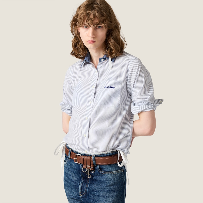 Camisa de popelín a rayas