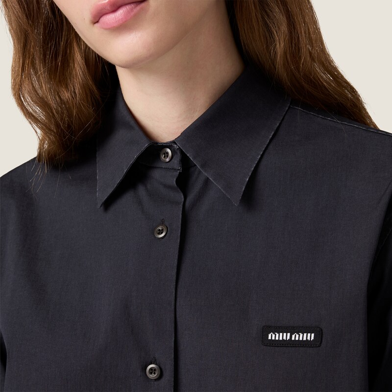 Stretch poplin shirt
