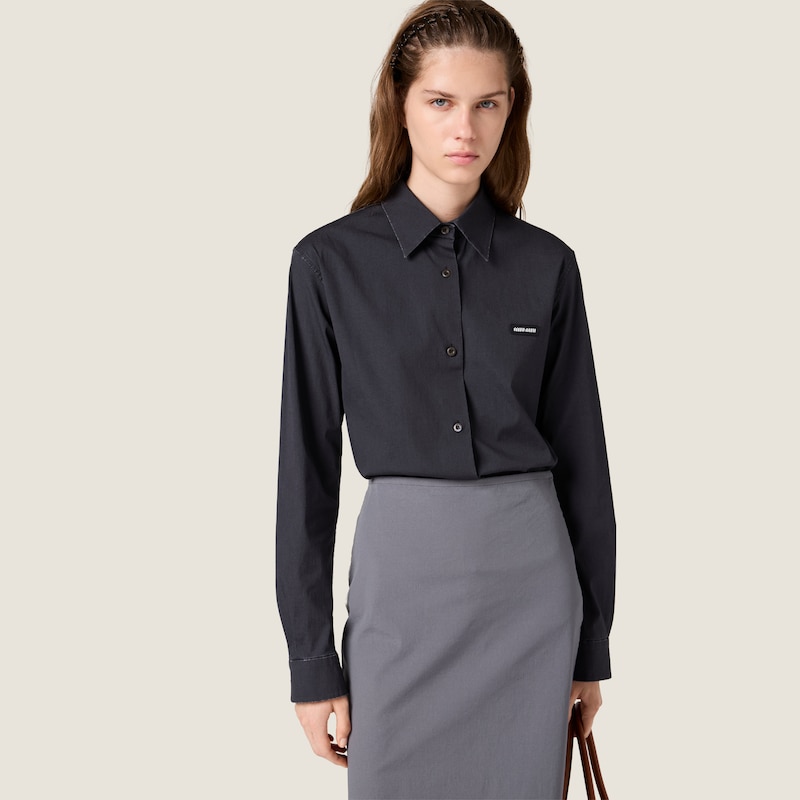 Stretch poplin shirt