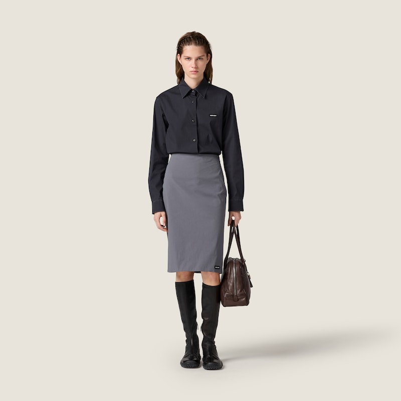 Stretch poplin shirt