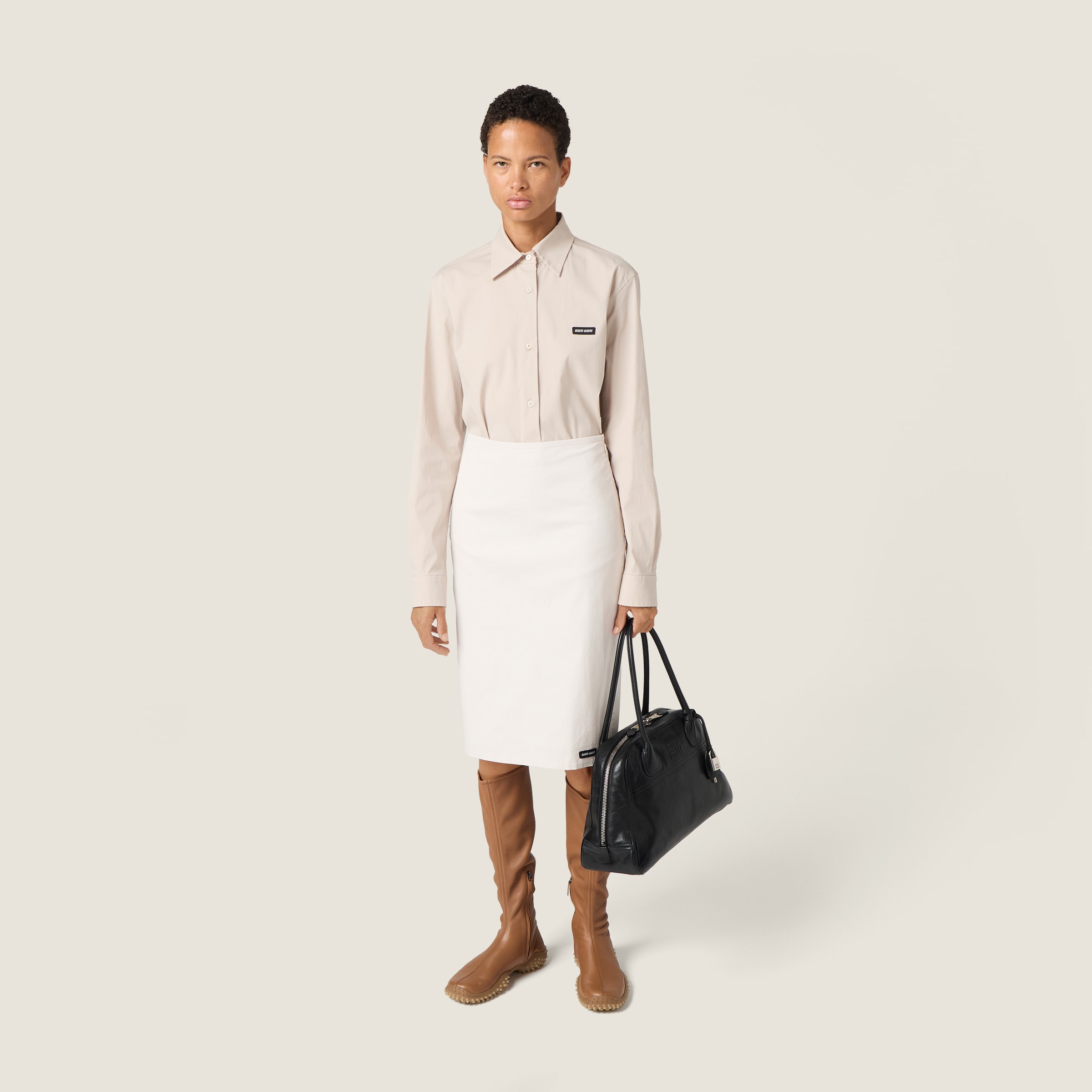 Stretch poplin shirt - thumbnail 2