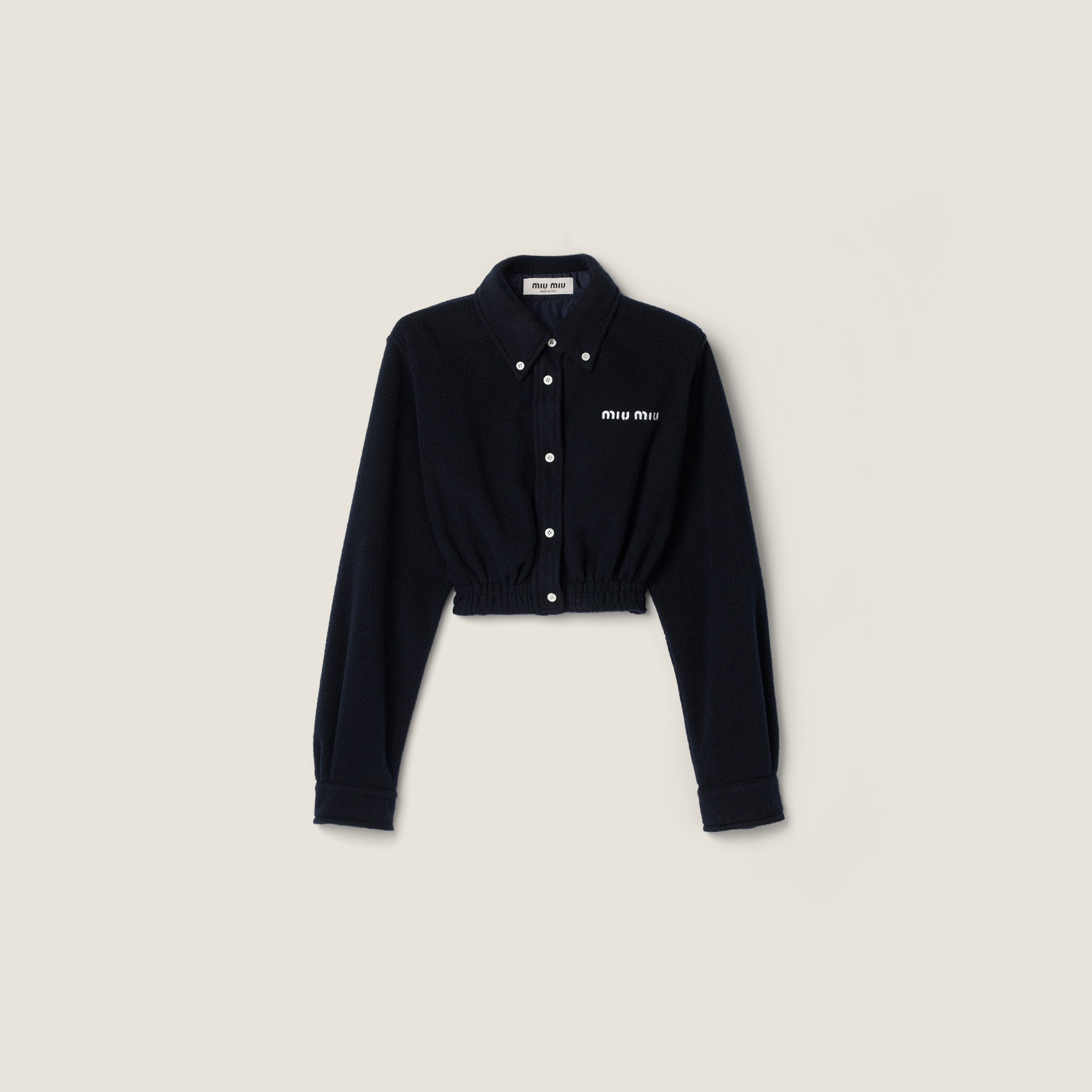 Navy Fleece Shirt | Miu Miu - United States
