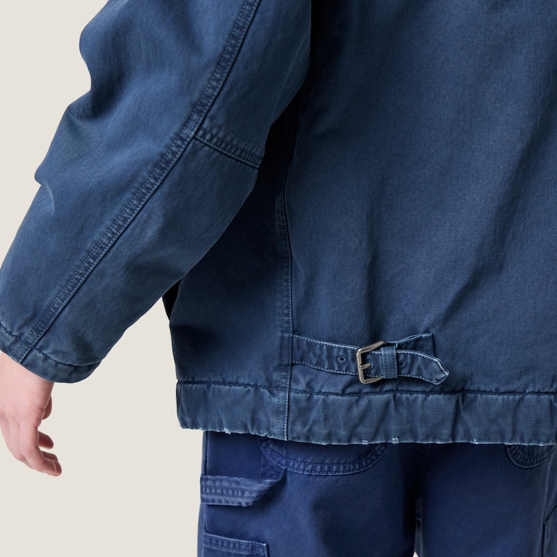 灯芯绒质感衣领华达呢工装夹克