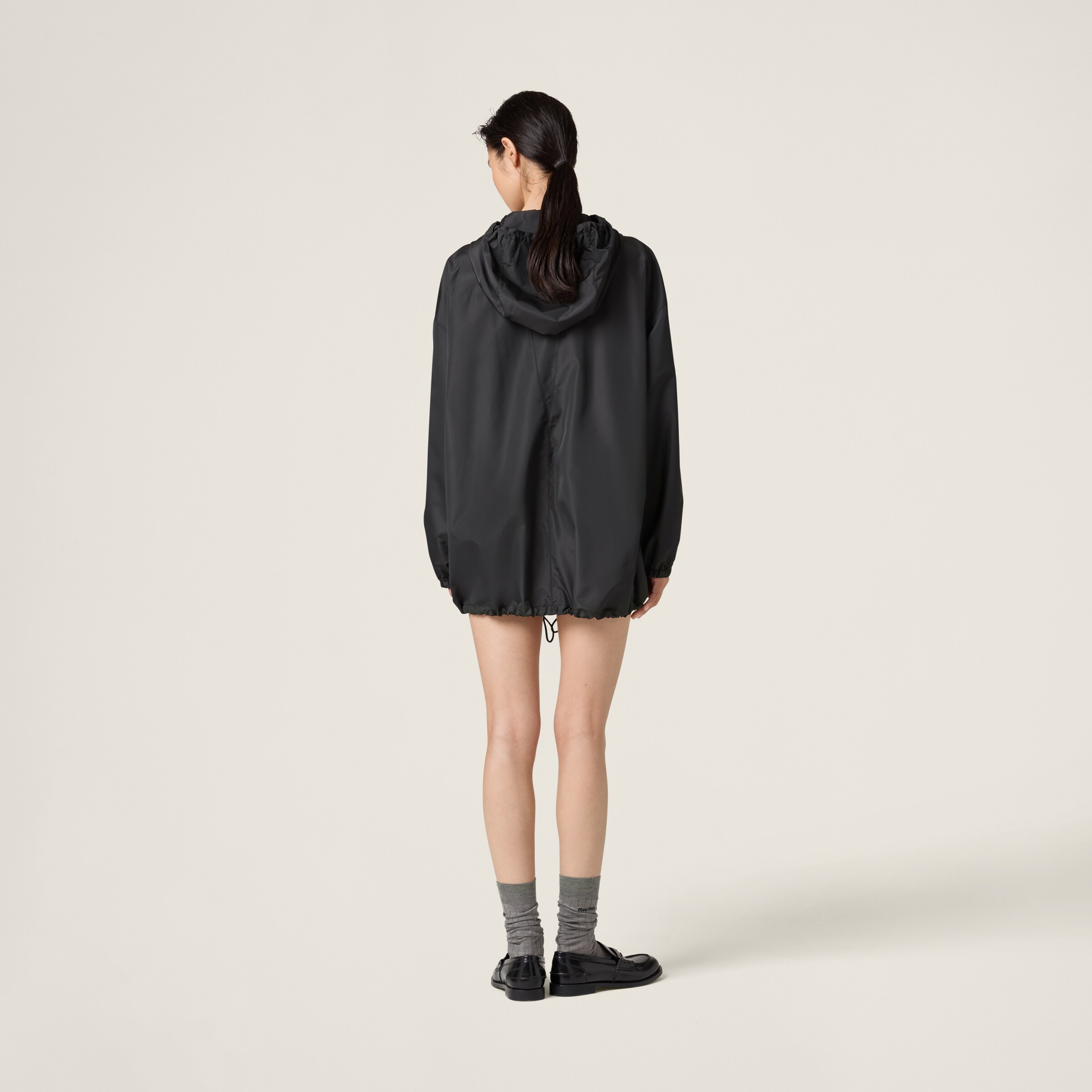 MIU MIU TECHNICAL FABRIC BLOUSON JACKET